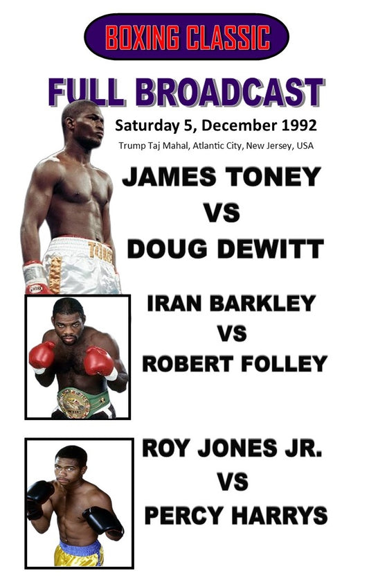 Toney, Barkley & Jones Jr. - HBO Full Broadcast (rare set)
