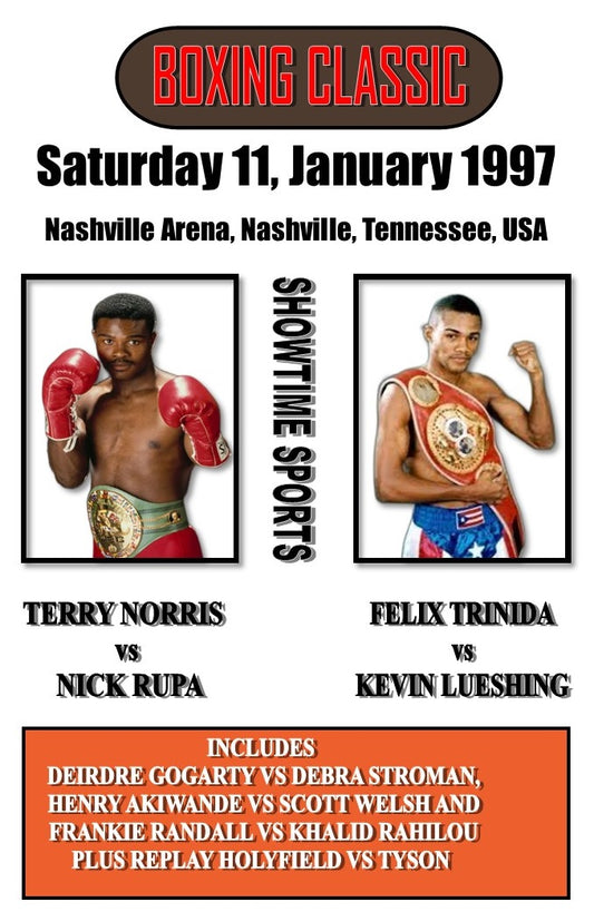 TERRY NORRIS & FELIX TRINIDAD - SHOWTIME CLASSIC (rare)